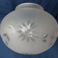 Vintage Heavy Glass Lampshade Frosted Etched Floral Design Small Replacement Globe Cover Sconce Flush Mount Electric Fixture 3.25” Fitter