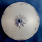 Vintage Heavy Glass Lampshade Frosted Etched Floral Design Small Replacement Globe Cover Sconce Flush Mount Electric Fixture 3.25” Fitter
