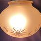 Vintage Heavy Glass Lampshade Frosted Etched Floral Design Small Replacement Globe Cover Sconce Flush Mount Electric Fixture 3.25” Fitter