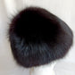 Vintage Black Rabbit Fur Hat Cloche Style Satin Lining Padded Warm Winter Hat Unisex Small Size Hat 20 1/2” Around Inside