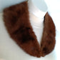 Vintage Authentic Mink Fur Collar for Sweater Jacket or Coat Satin Lining Closure Genuine Fur Reddish Brown Women's Accessories