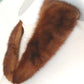 Vintage Authentic Mink Fur Collar for Sweater Jacket or Coat Satin Lining Closure Genuine Fur Reddish Brown Women's Accessories