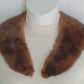 Vintage Authentic Mink Fur Collar for Sweater Jacket or Coat Satin Lining Closure Genuine Fur Reddish Brown Women's Accessories