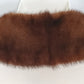 Vintage Authentic Mink Fur Collar for Sweater Jacket or Coat Satin Lining Closure Genuine Fur Reddish Brown Women's Accessories