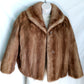 Vintage Beige Light Brown Mink Fur Jacket Classic- Special Occasion- Winter Holiday Party Women Outerwear Size S-M