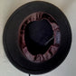 Vintage Women Hat Elegant Adora Black Wool Cloche Bowler Bucket Cap Black Felt Feather Flower Accent Trim Brim Lady Headwear Size 22 w/Box