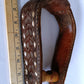 Antique/Vintage Laced Leather Wrapped Bentwood Stirrup Horse Saddle Side Foot Western Equestrian Club Farmhouse Décor