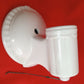 Antique Vintage One Light White Glazed Ceramic Porcelain Round Sconce Plug In Pull Chain Bathroom Flush Mount Fixture Retro Lighting
