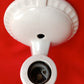 Antique Vintage One Light White Glazed Ceramic Porcelain Round Sconce Plug In Pull Chain Bathroom Flush Mount Fixture Retro Lighting