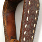 Antique/Vintage Laced Leather Wrapped Bentwood Stirrup Horse Saddle Side Foot Western Equestrian Club Farmhouse Décor