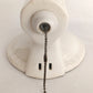 Antique Vintage One Light White Glazed Ceramic Porcelain Round Sconce Plug In Pull Chain Bathroom Flush Mount Fixture Retro Lighting