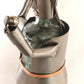 Metal Art Sculpture Female Tennis Player Figurine Steel Copper Wine Bottle Holder Caddy w/ Embossed Green Glass Bottle
