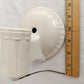 Antique Vintage One Light White Glazed Ceramic Porcelain Round Sconce Plug In Pull Chain Bathroom Flush Mount Fixture Retro Lighting