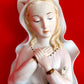 Lefton China Mary Madonna Bust Figurine Hand Painted Gilded Pastels Bisque Porcelain Statuette Catholic Religious Décor 7 1/2"H-Japan