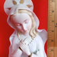 Lefton China Mary Madonna Bust Figurine Hand Painted Gilded Pastels Bisque Porcelain Statuette Catholic Religious Décor 7 1/2"H-Japan