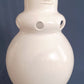 Unique Vintage Blown Opal Glass Bulge Lampshade Holes in the Side Design Gas Oil Kerosene Lamp Chimney Candle Cover 2.25 inch Fitter