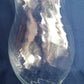 Vintage Clear Swirl Glass Tall Hurricane Chimney Candle Holder Lamp Crimped Ends Globe 3.25 “ Fitter - NOS