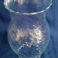 Vintage Clear Swirl Glass Tall Hurricane Chimney Candle Holder Lamp Crimped Ends Globe 3.25 “ Fitter - NOS