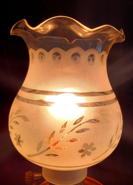 Replacement Shade Colonial Style Floral Etched Frosted Glass Bell Shape Straight Neck Sconce Chandelier Slipcover Light 1 3/4 Inches Fitter