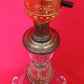 Vintage Mid Century Clear Pressed Glass Candlestick Footed Small Lamp Vanity Table Nightstand Lamp Retro Lighting