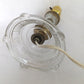 Vintage Mid Century Clear Pressed Glass Candlestick Footed Small Lamp Vanity Table Nightstand Lamp Retro Lighting