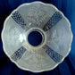 2 available Vintage Old Art Deco Lampshade Frosted Clear Pressed Glass Floral Scalloped Tint Diffuser Ceiling Fan Light Cover 3.25" Fitter