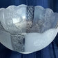 2 available Vintage Old Art Deco Lampshade Frosted Clear Pressed Glass Floral Scalloped Tint Diffuser Ceiling Fan Light Cover 3.25" Fitter