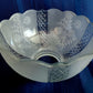 2 available Vintage Old Art Deco Lampshade Frosted Clear Pressed Glass Floral Scalloped Tint Diffuser Ceiling Fan Light Cover 3.25" Fitter